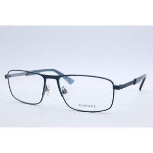 Diesel DL 5351 091 Rectangle Gunmetal Green Eyeglasses Clear Lenses 55mm